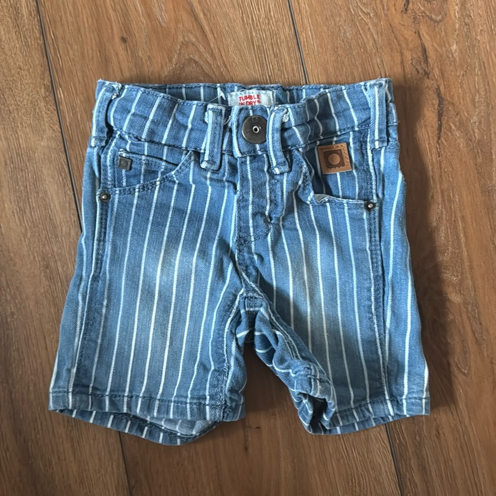 Tumble and dry pin stripe Jean shorts
